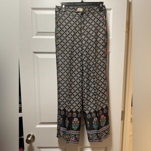 Anthropologie Pattern Fluid Pants, Size 2